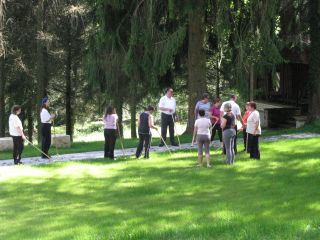 Selbstverteidigung mit dem Blindenstock